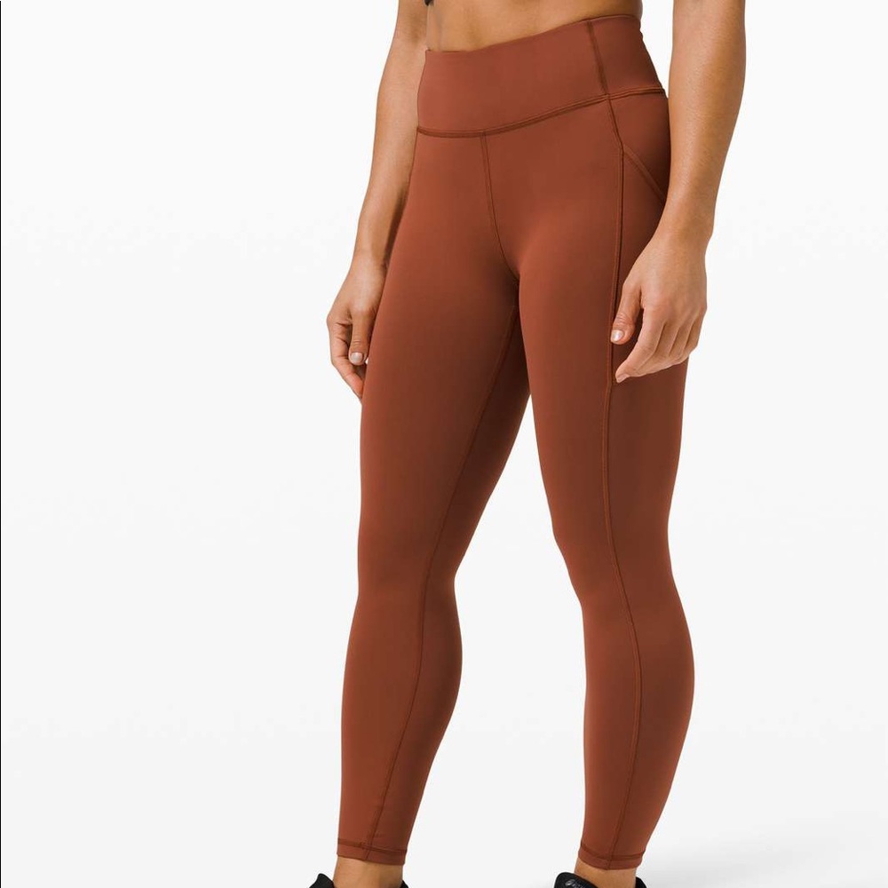 Lululemon Invigorate High Rise Tight 25” Dark Terracotta